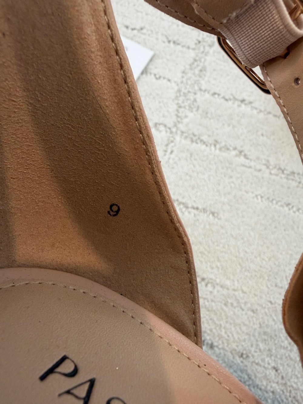 Pashion Footwear Blush Tan Strappy Block Heel Sandals - Picture 3 of 3